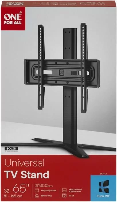 ONE FOR ALL TV Standfuss - WM4471 (schwarz) 6 ONE FOR ALL TV Standfuss - WM4471 (schwarz) – Bild 4