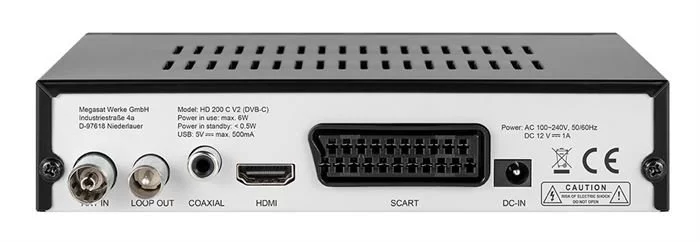 Megasat Kabelreceiver - Megasat HD 200 C V2 (schwarz) 4 Megasat Kabelreceiver - Megasat HD 200 C V2 (schwarz) – Bild 2