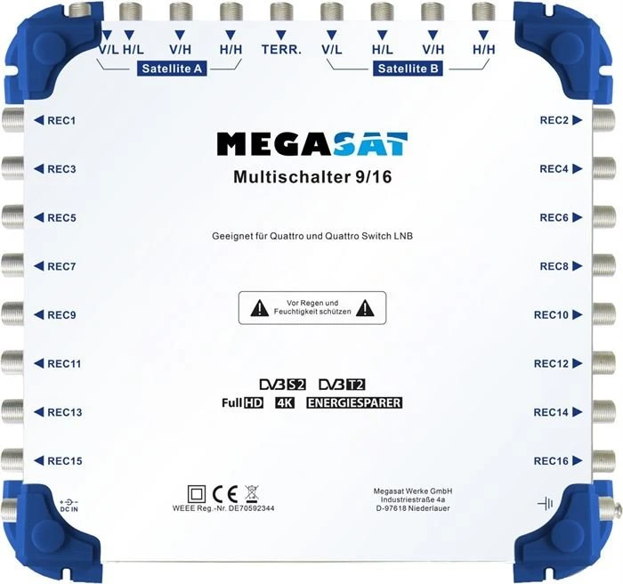 Megasat Multischalter 9/16 (blau/ Weiß) 4 Megasat Multischalter 9/16 (blau/ Weiß) – Bild 2