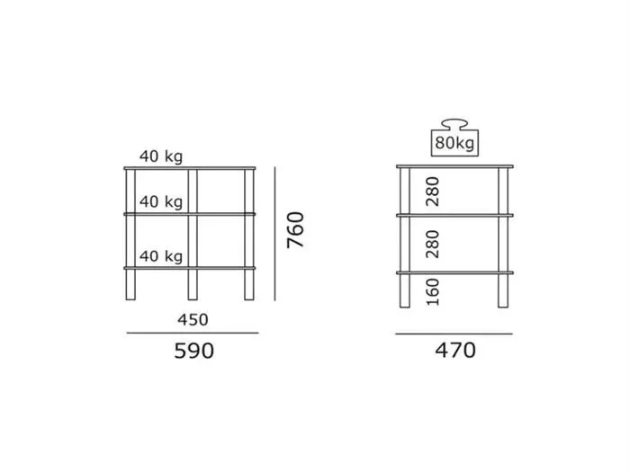 Just-racks Spectral AV-Ständer - R590ALBG (schwarz / Silber) 4 Just-racks Spectral AV-Ständer - R590ALBG (schwarz / Silber) – Bild 2