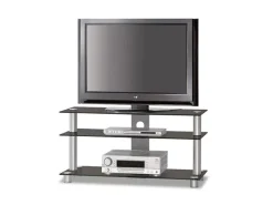 Just-racks Spectral TV-Ständer - TV1053ALBG (schwarz / Silber)