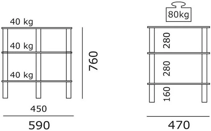 Just-racks Spectral AV-Ständer - R590ALBG (schwarz / Silber) 7 Just-racks Spectral AV-Ständer - R590ALBG (schwarz / Silber) – Bild 5