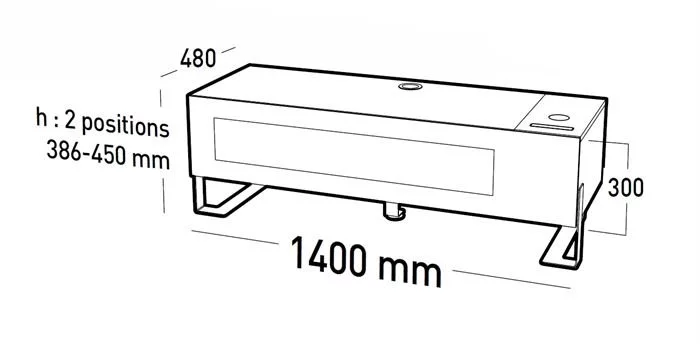 ERARD TV Möbel - NAGA UX Design 1400 (carbon) 4 ERARD TV Möbel - NAGA UX Design 1400 (carbon) – Bild 2