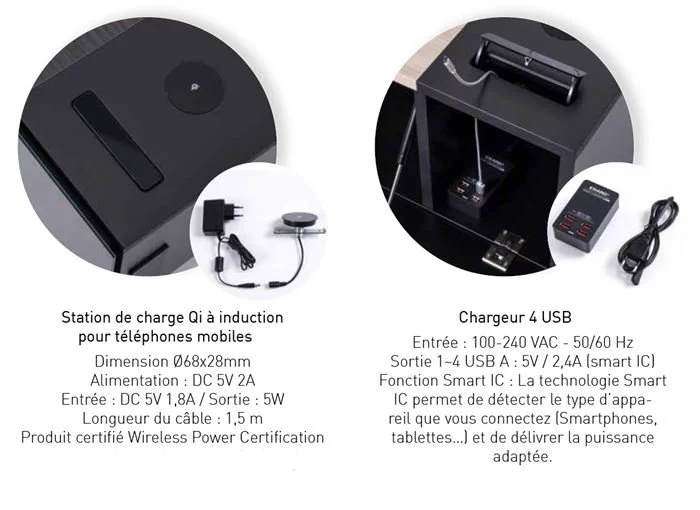 ERARD TV Möbel - NAGA 1600 Carbon/4USB+ Qi Charger (carbon) 8 ERARD TV Möbel - NAGA 1600 Carbon/4USB+ Qi Charger (carbon) – Bild 6