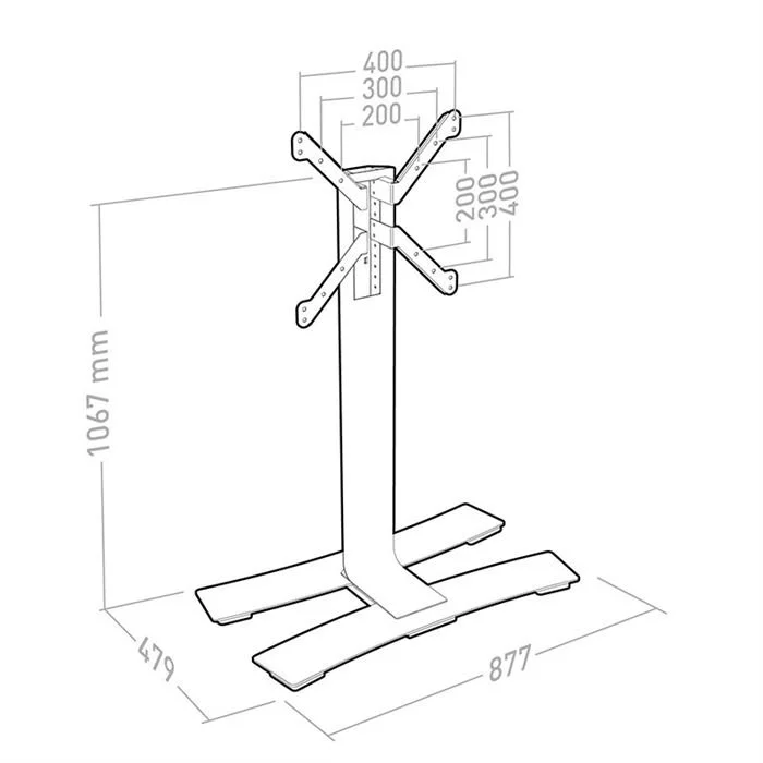 ERARD TV-Ständer - WILL 1050L 30" Bis 65" (weiss) 5 ERARD TV-Ständer - WILL 1050L 30" Bis 65" (weiss) – Bild 3