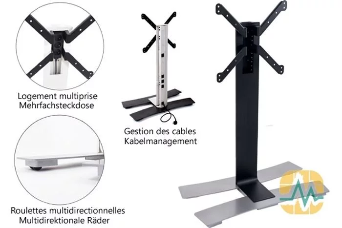 ERARD TV-Ständer - WILL 1050L 30" Bis 65" (schwarz) 7 ERARD TV-Ständer - WILL 1050L 30" Bis 65" (schwarz) – Bild 5