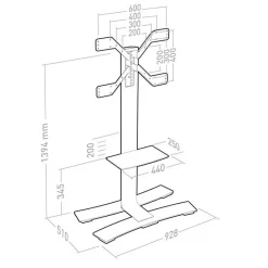 ERARD TV-Ständer - WILL 1400XL 40" Bis 85" + Tablett (schwarz) 8 ERARD TV-Ständer - WILL 1400XL 40" Bis 85" + Tablett (schwarz) -Imou Shop a114631 637941004801784337 700x700 vcenterhcenter.jpeg