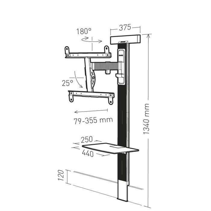 ERARD Wandhalterung - EXOSTAND400 Von 30" Bis 65" (titan) 4 ERARD Wandhalterung - EXOSTAND400 Von 30" Bis 65" (titan) – Bild 2
