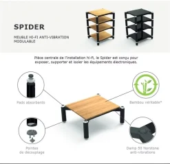 NorStone Ablage - SPIDER 23cm Für Hi-Fi (schwarz / Holz) -Imou Shop a117030 637991933482453378 700x700 vcenterhcenter.jpeg