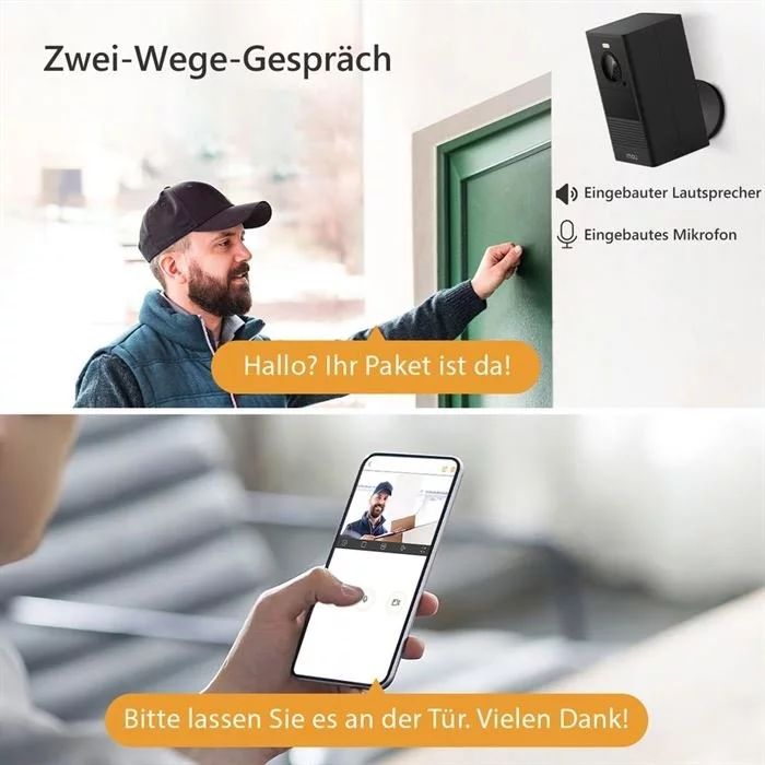 Imou Überwachungskamera - 4MP, Akku, IP65, MicroSD Slot (schwarz) 8 Imou Überwachungskamera - 4MP, Akku, IP65, MicroSD Slot (schwarz) – Bild 7