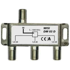 Wisi F-Verteiler DM03D 3-fach - 5,8dB 5-1300MHz
