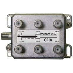 Wisi F-Verteiler DM06D 6-fach - 9,4dB 5-1300MHz