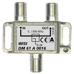 Wisi F-Abzweiger DM61A 0016 - 1-fach 16dB 5-1300MHz