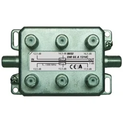 Wisi F-Abzweiger DM66A 1318 - 6-fach 18-16dB 5-1300MHz