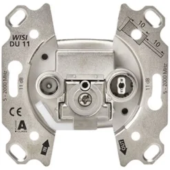 Wisi DU11 - Breitbanddose 2-Loch, 11dB, 2GHz (grau)