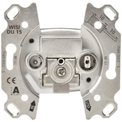 Wisi DU15 - Breitbanddose 2-Loch, 15dB, 2GHz (grau)