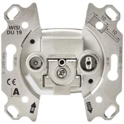 Wisi DU19 - Breitbanddose 2-Loch, 19dB, 2GHz (grau)