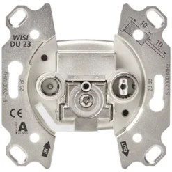 Wisi DU23 - Breitbanddose 2-Loch, 23dB, 2GHz (grau)
