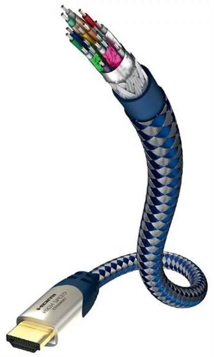 Inakustik Premium HDMI Kabel, 0,75m - 00423007, 3-fach Geschirmt (blau/silber) 3 Inakustik Premium HDMI Kabel, 0,75m - 00423007, 3-fach Geschirmt (blau/silber)