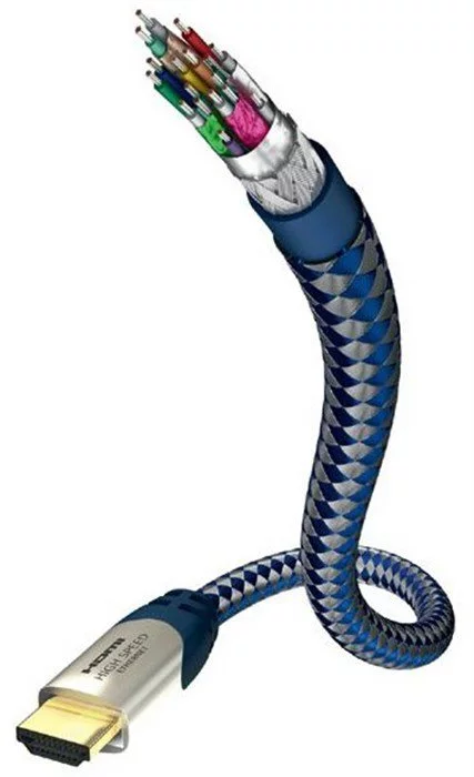 Inakustik Premium HDMI Kabel, 3,0m - 0042303, 3-fach Geschirmt (blau/silber) 3 Inakustik Premium HDMI Kabel, 3,0m - 0042303, 3-fach Geschirmt (blau/silber)