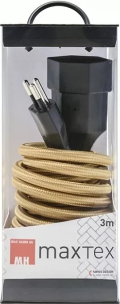 Max Hauri Verlängerung Textil Gold Mit Kinderschutz 3M (gold)