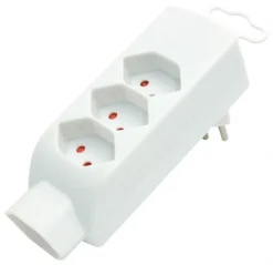 Max Hauri Abzweigstecker Safety-Line 4xTyp13 (weiss)