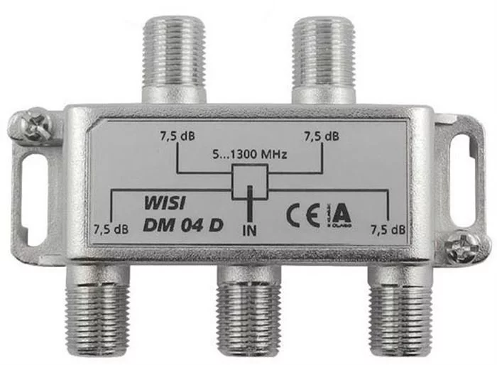 Wisi F-Verteiler DM04D 4-fach - 7,5dB 5-1300MHz 4 Wisi F-Verteiler DM04D 4-fach - 7,5dB 5-1300MHz – Bild 2