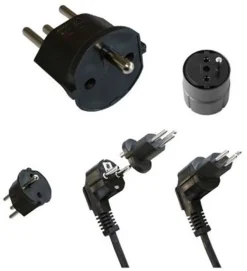 Diverse Fixadapter CH-Schuko 3-polig (schwarz)