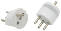 Diverse Fixadapter CH-Schuko 3-polig (weiss)