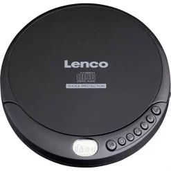 LENCO Portabler CD Player - CD-200 Mit Ladefunktion (schwarz)
