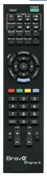 BRAVO Fernbedienung - ORIGINAL 3 (SONY) (schwarz)