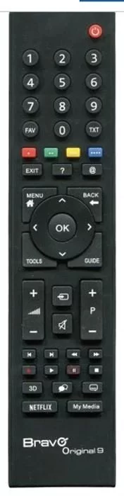 BRAVO Fernbedienung - ORIGINAL 9 (GRUNDIG) (schwarz)