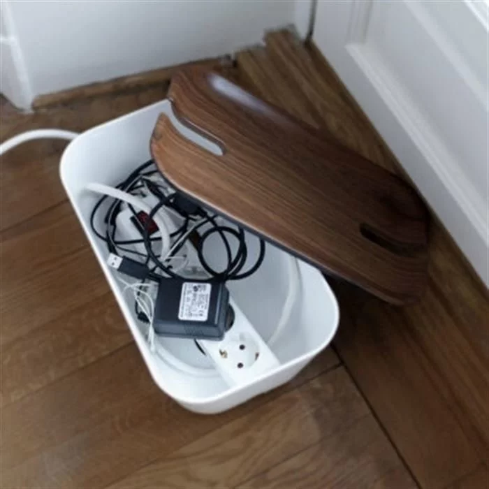 BOSIGN HIDEAWAY Kabelbox M (weiss / Braun) 6 BOSIGN HIDEAWAY Kabelbox M (weiss / Braun) – Bild 4