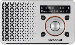 TechniSat DIGITRADIO1 - DAB+/UKW/ Portabel (silber / Orange)